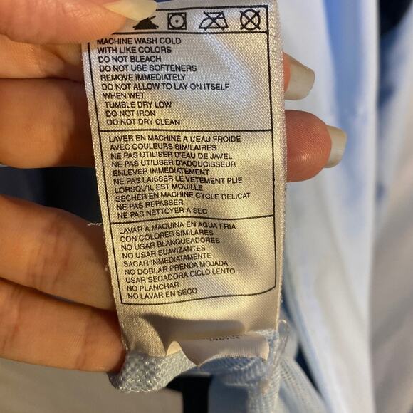 Womens Medium Nike Lightweight Windbreaker Jacket Blue Like New - Picture 7 of 8